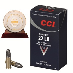 CCI Quiet-22 with NRA Golden Bullseye Award